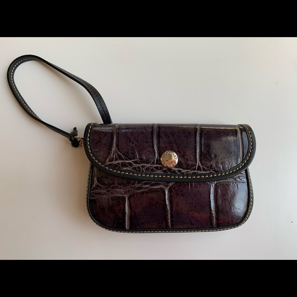 Dooney & Bourke Croco Embossed Leather Wristlet